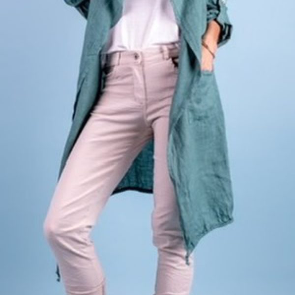 Shawl Style Long Linen Jacket - One Size Fits Most