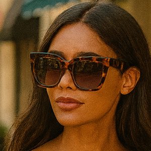 Acetate Square Frame Sunglasses