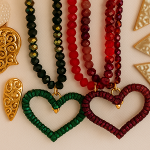 Heart Shape Long Beaded
