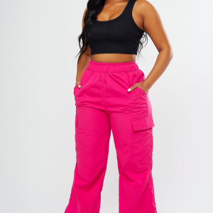 Loose Fit Parachute Cargo Pants