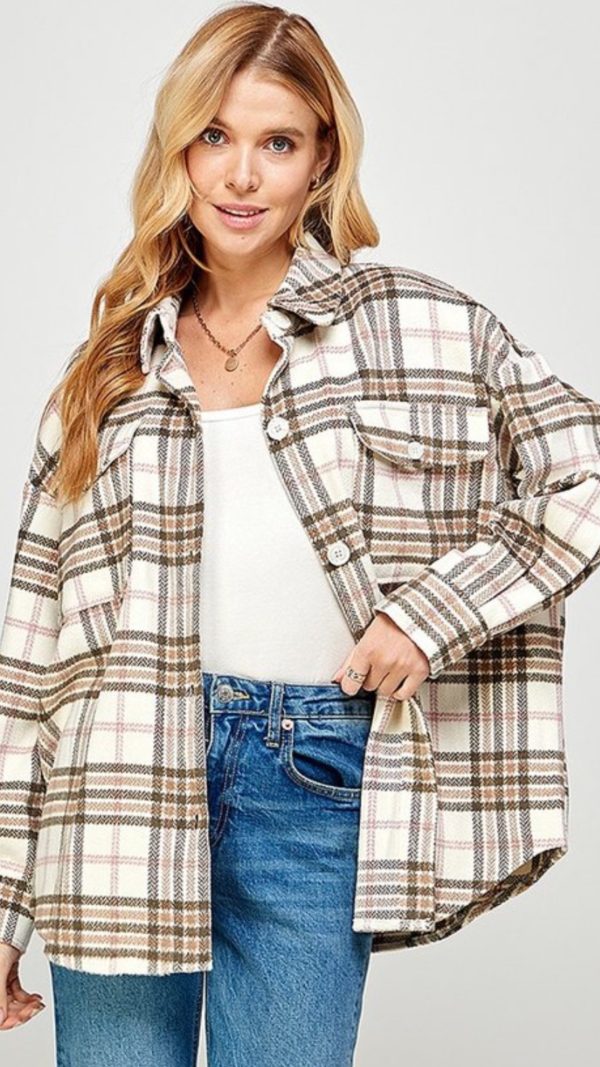 PLAID PRINT JACKET