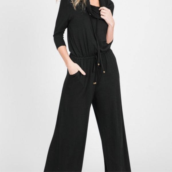 Spandex Rayon Jumpsuit - Blk