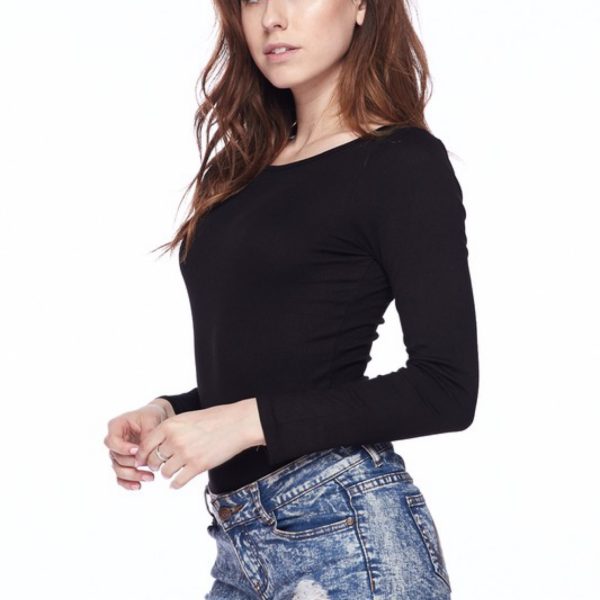 Long Sleeve Solid Bodysuit