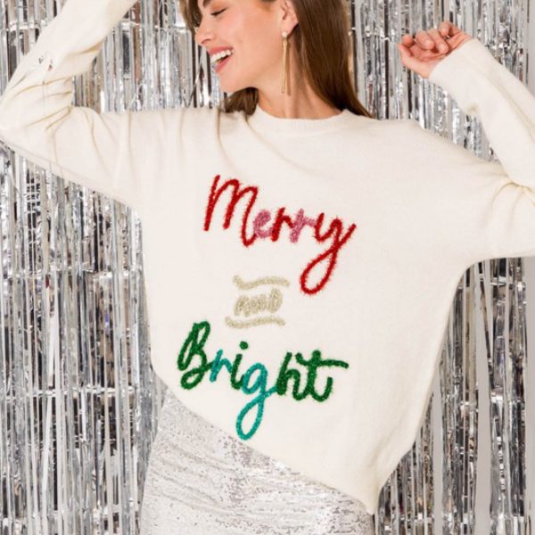 MERRY & BRIGHT PULLOVER SWEATER