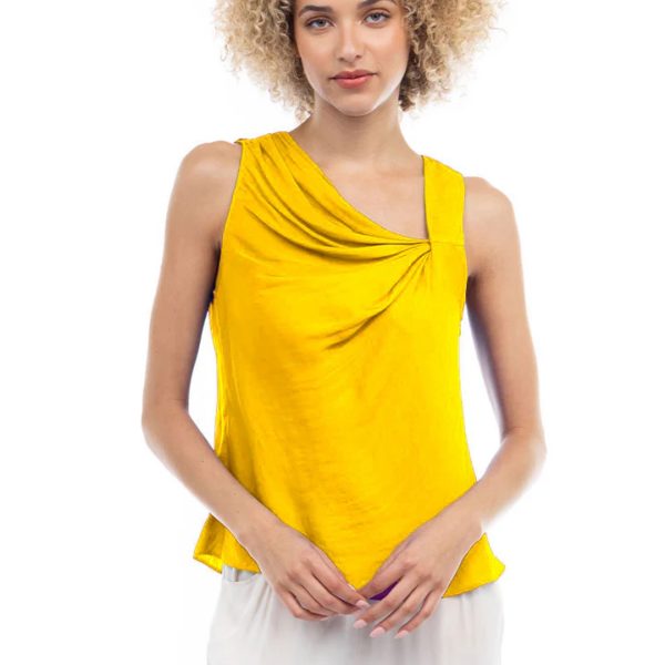 Sleeveless Draped Top - Sunflower