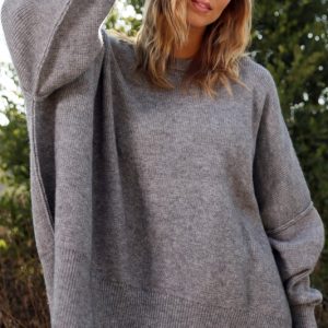 Wide Loose Fit Over Sized Knitted Sweater - Image 2