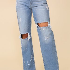 Distressed high waisted jeans - Image 5