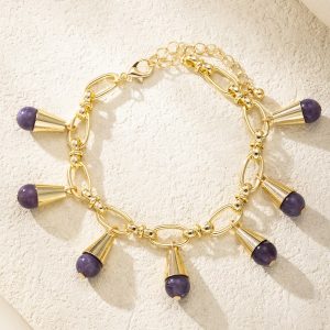 Amethyst charm drop bracelet - Image 3