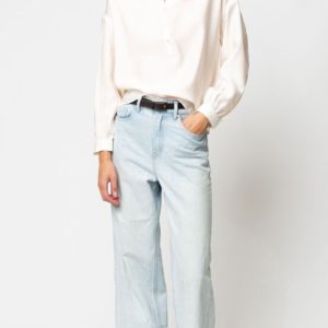 Button-down Blouse With Gathered Neckline - Image 4