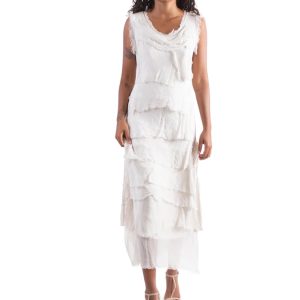 Siena Maxi Full Length Ruffle Silk Dress - Image 2