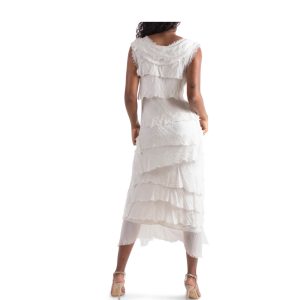 Siena Maxi Full Length Ruffle Silk Dress - Image 3