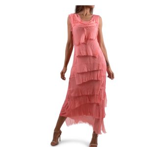 Siena Maxi Full Length Ruffle Silk Dress - Image 5
