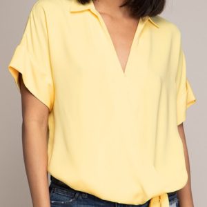 Short Sleeve Collared Blouse