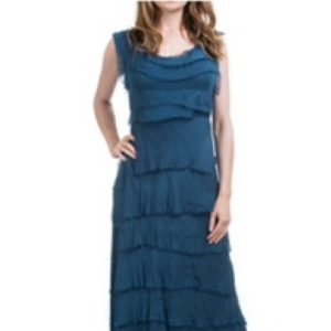 Siena Maxi Full Length Ruffle Silk Dress