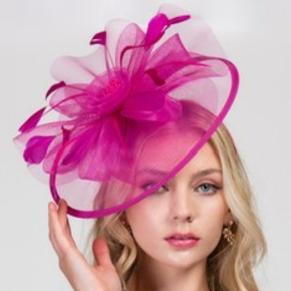 Floral Organza Mesh Ribbon Fascinator