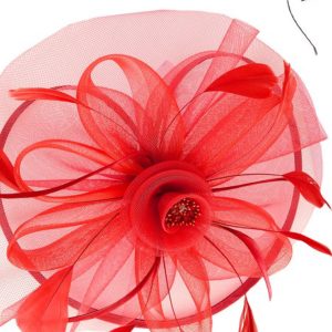 Floral Organza Mesh Ribbon Fascinator