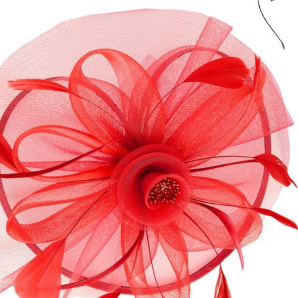 Floral Organza Mesh Ribbon Fascinator