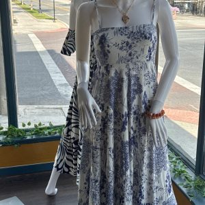 Briar Maxi Dress features a ruffled hem and a sleeveless