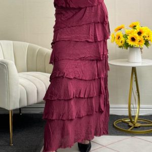 Silk Italian Tiered Skirt