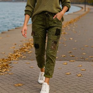 Shine Italian Print Pants