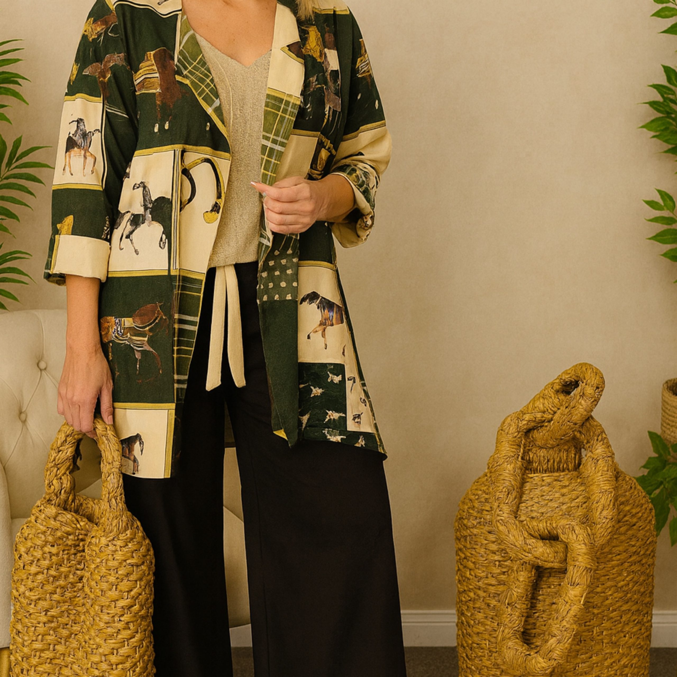 Horse Print Shawls/Cardigan