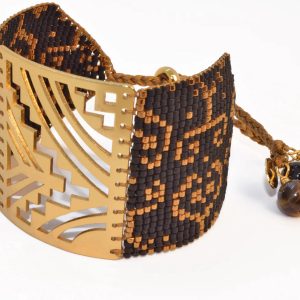 TRIBAL BRACELET IN COPPER AND BLACK