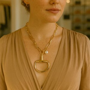 Small Bit Gold Long Necklace