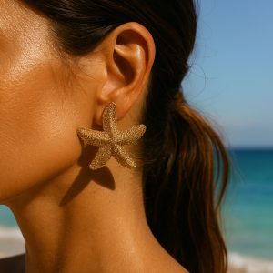 Gold Starfish Earrings