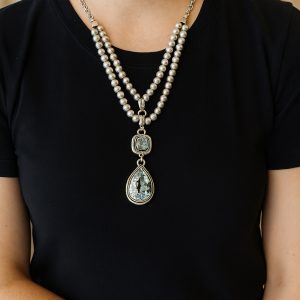 Seraglio Zinc Glass Stone Necklace