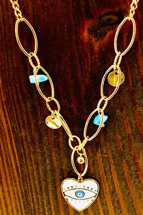 Evil Eye Light Blue Necklace