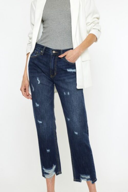 High Rise Straight Jeans