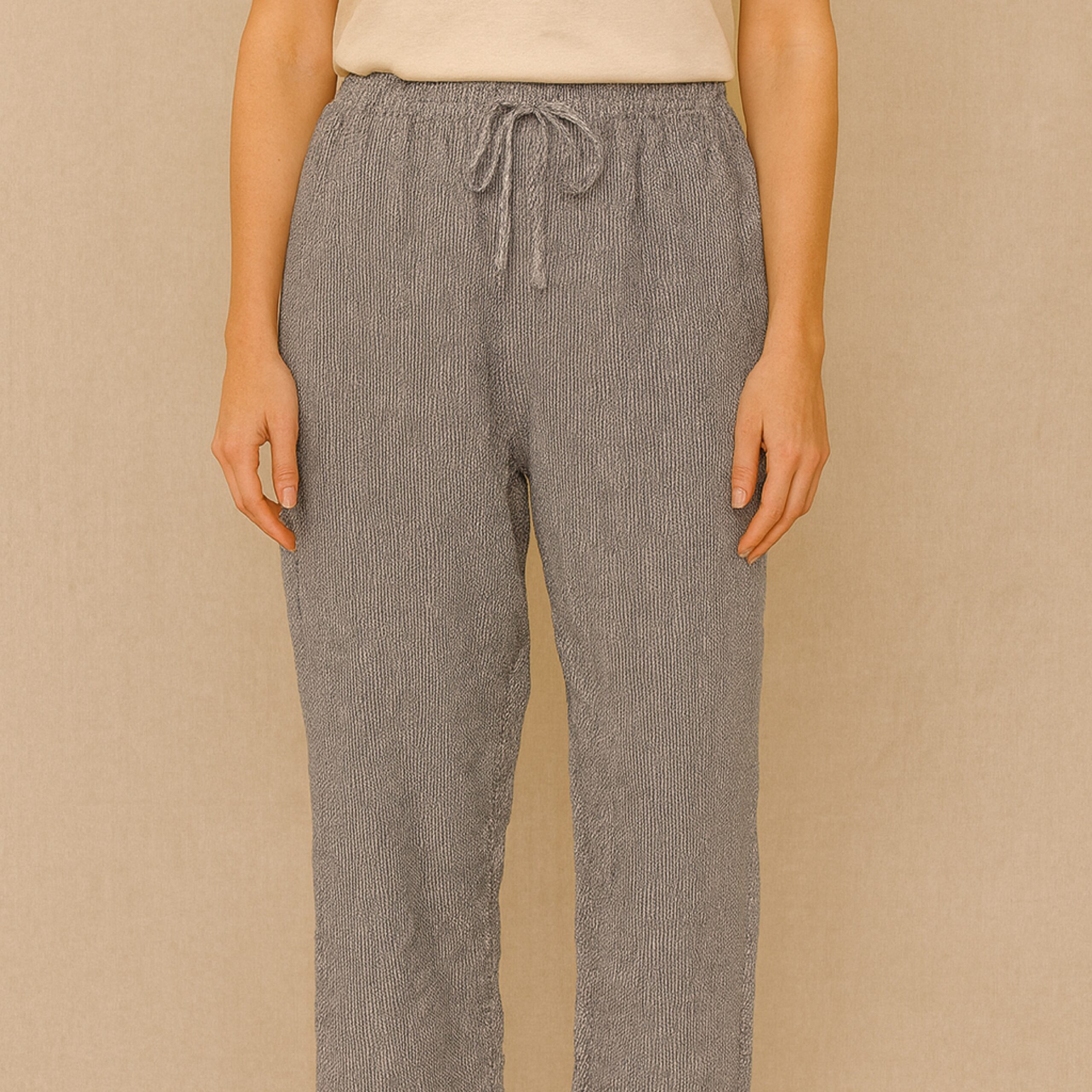 Pure Linen Gunmetal Pants