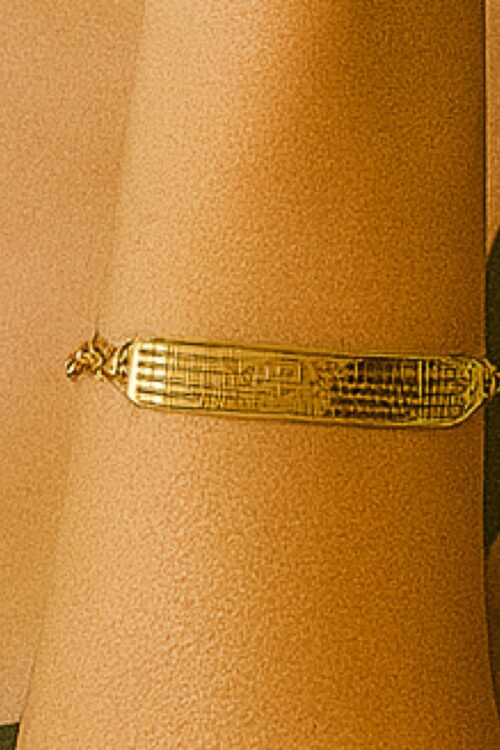 Mayan Gold Tone Bracelet