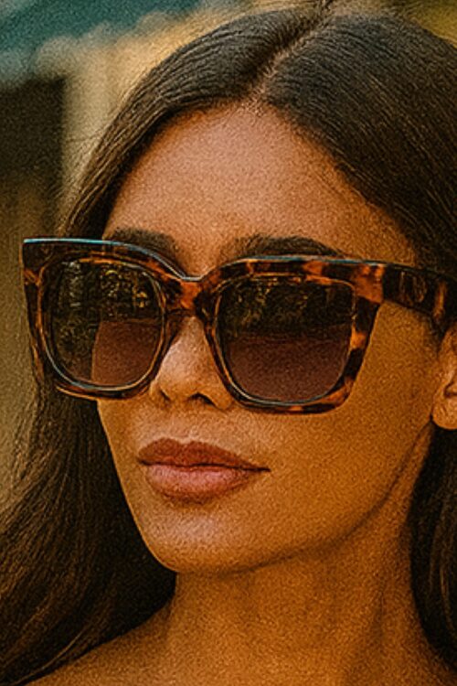 Acetate Square Frame Sunglasses