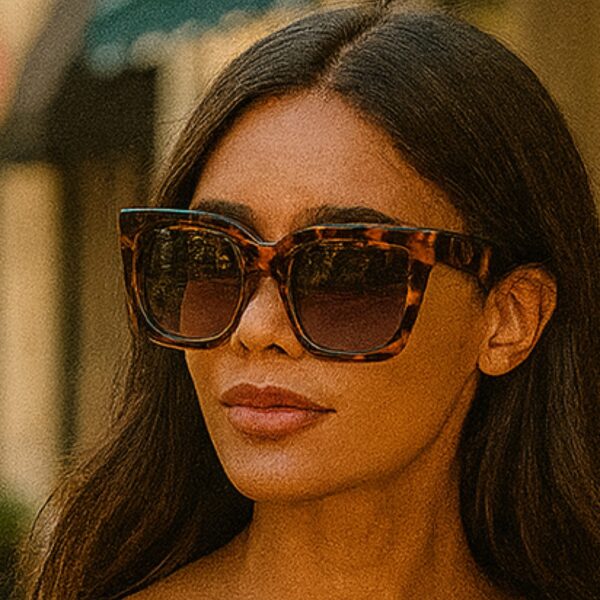 Acetate Square Frame Sunglasses