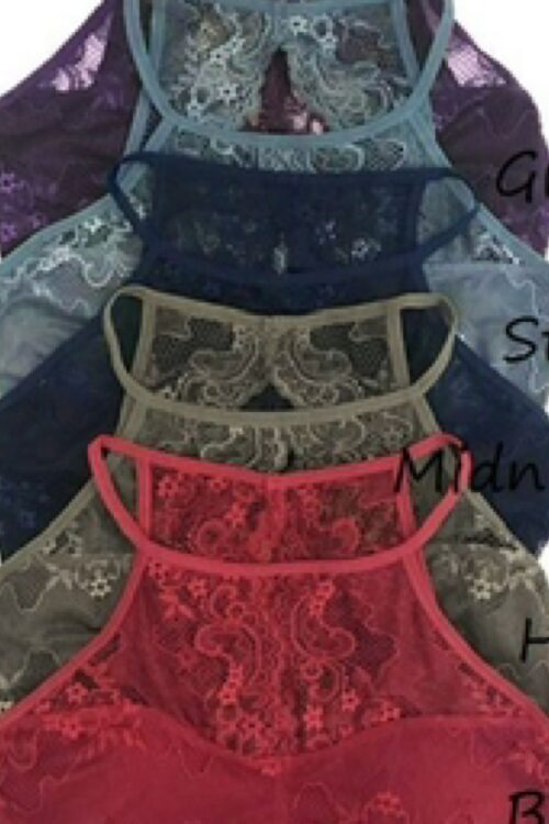 High-neck Lace Bralette