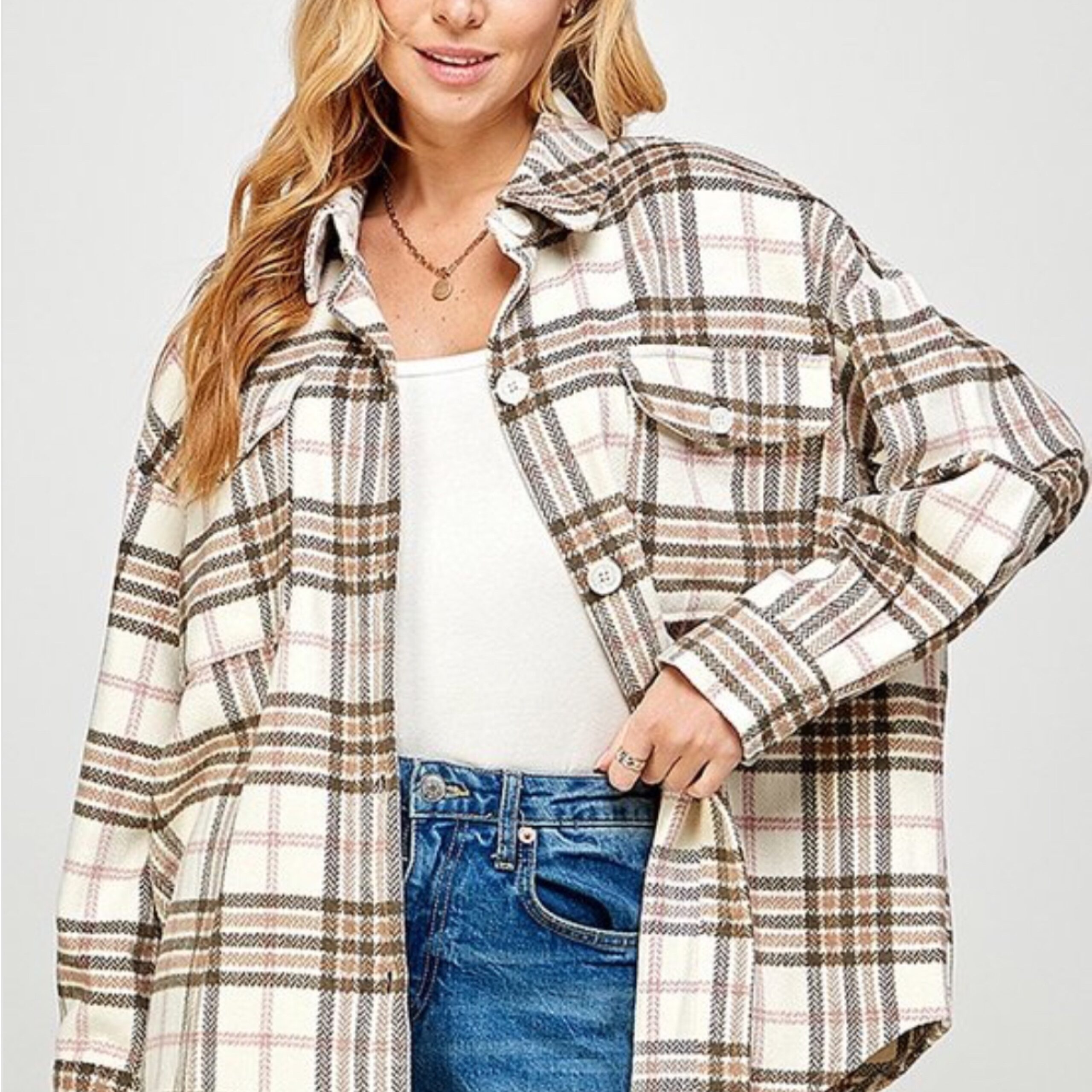 Plaid Print Jacket