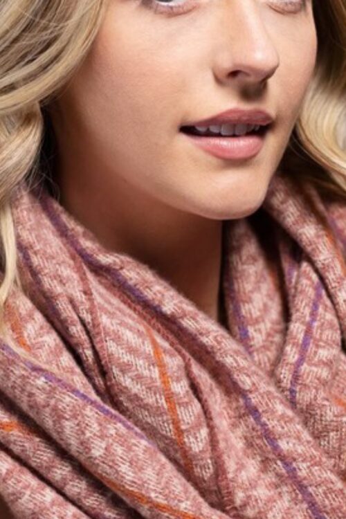 Herringbone Pattern Infinity Scarf