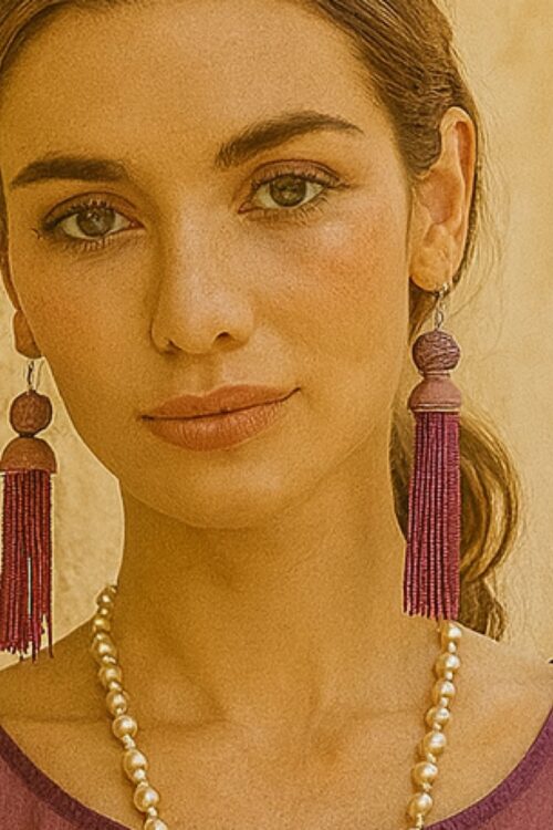 Beaded hanging earrings