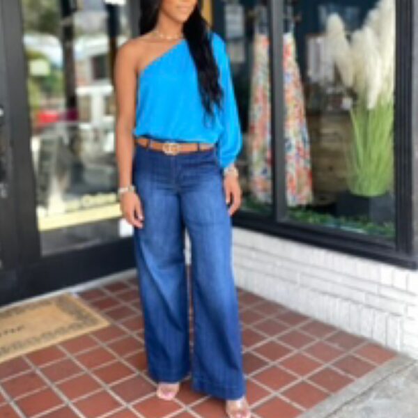 Elora Mid-Rise Wide Leg Jeans