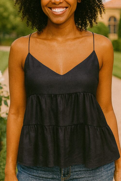 V Neck Tiered Cami