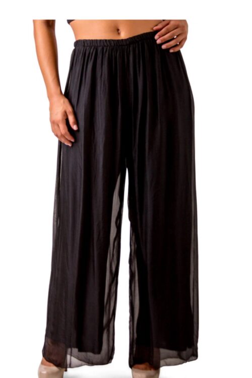 Angelo Italian Silk Pant/Black