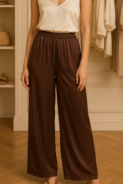 Italian Plain Satin Pants