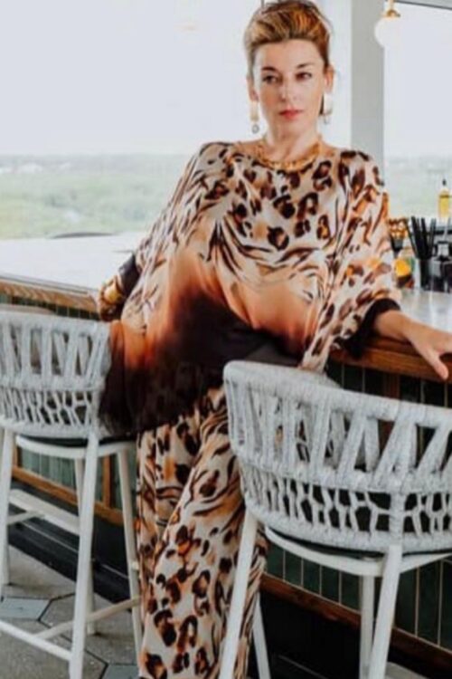 Digital Print Italian Silk Pants