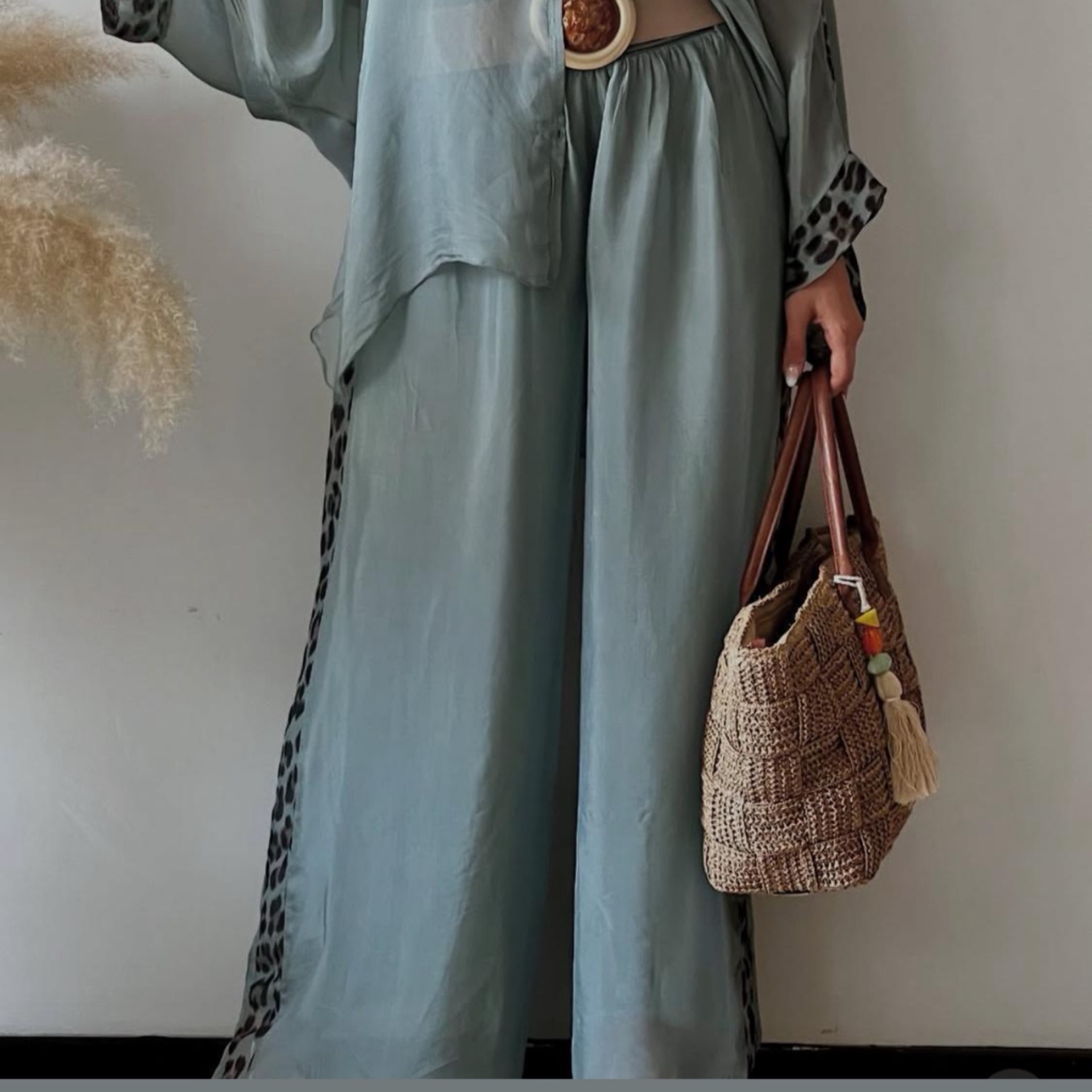 Silk Plain With Leopard Sides