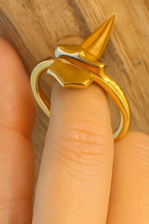 Australian Obsidian Fang Ring