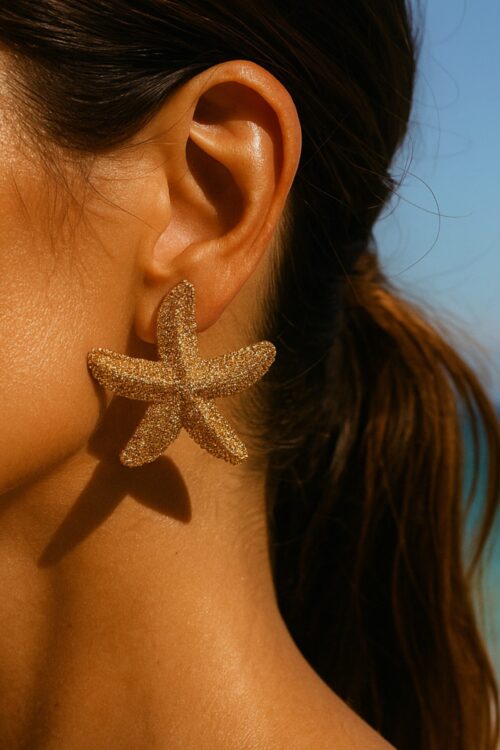 Gold Starfish Earrings