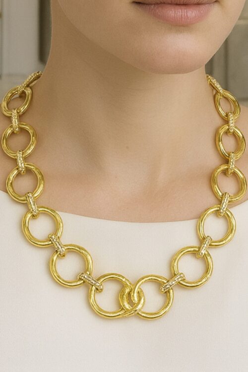 Collar Necklace w/CZ Diamonds