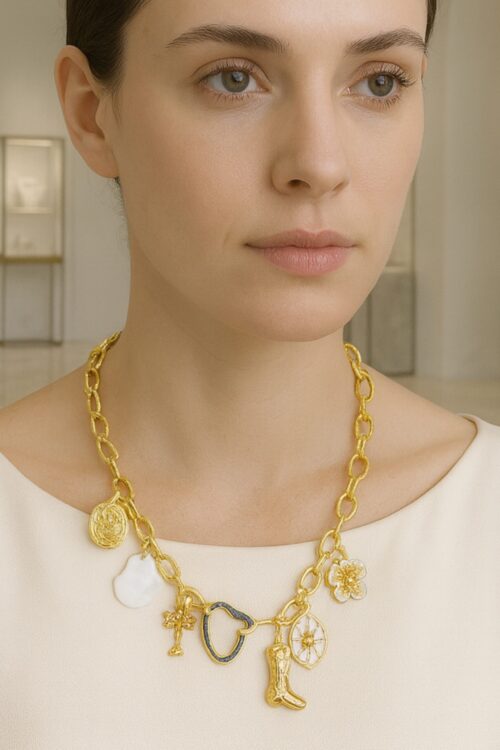 Collar Necklace w/Boots