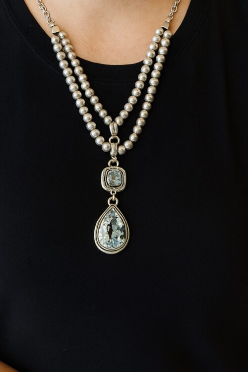 Seraglio Zinc Glass Stone Necklace